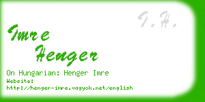 imre henger business card